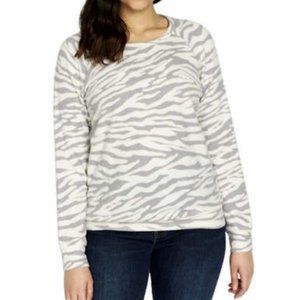 NWT Buffalo David Bitton sz large super soft Animal Print top / sweater